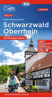 Produktbild: BVA ADFC Radtourenkarte Schwarzwald Oberrhein 1:150.000