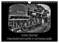 Produktbild: Unter Dampf - Eisenbahnromantik in schwarz-wei&szlig; (Wandkalender 2026 DIN A4 quer), CALVENDO Monatskalender