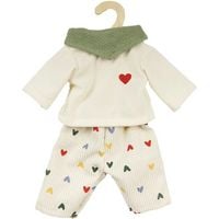 Produktbild: Puppen-Kordhose ''Herz-Konfetti'' mit T-Shirt und Nickituch, Gr. 35-45 cm