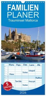Produktbild: Familienplaner 2026 - Trauminsel Mallorca mit 5 Spalten (Wandkalender, 21 x 45 cm) CALVENDO