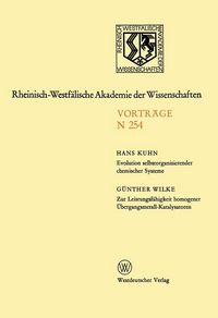 Produktbild: Evolution selbstorganisierender chemischer Systeme. Zur Leistungsf&auml;higkeit homogener &Uuml;bergangsmetall-Katalysatoren
