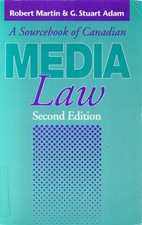 Produktbild: Sourcebook of Canadian Media Law