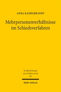 Produktbild: Mehrpersonenverh&auml;ltnisse im Schiedsverfahren