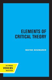 Produktbild: Elements of Critical Theory