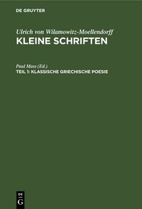 Produktbild: Klassische griechische Poesie