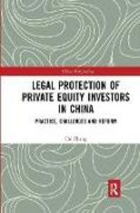 Produktbild: Zhang, C: Legal Protection of Private Equity Investors in Ch