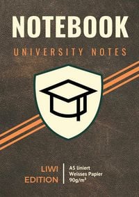 Produktbild: Notizbuch f&uuml;r die Uni - A5 liniert - 100 Seiten 90g/m&sup2; - Softcover ohne Leder