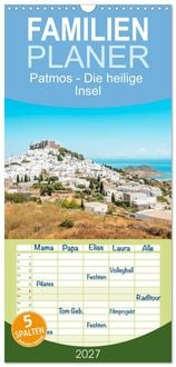 Produktbild: Familienplaner 2027 - Patmos - Die heilige Insel mit 5 Spalten (Wandkalender, 21 x 45 cm) CALVENDO