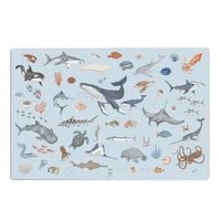Produktbild: Scriptum Schreibtischunterlage f&uuml;r Kinder Meerestiere - 60 x 40 cm - aus premium Vinyl