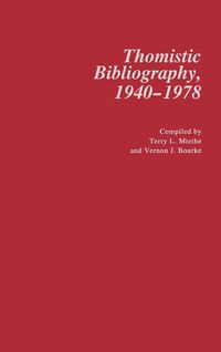 Produktbild: Thomistic Bibliography, 1940-1978.