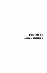 Produktbild: Elements de logique classique