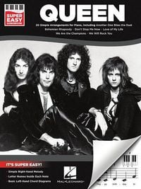 Produktbild: Queen Super Easy Piano Sheet Music Songbook Super Easy Songbook Featuring 20 Queen Songs for Beginning Players Including Bohemian Rhapsody, We Will Rock You, Somebody to Love and More