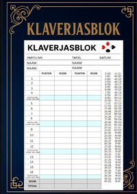 Produktbild: Klaverjas Scoreboek