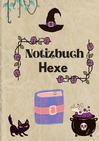 Produktbild: Notizbuch Hexe | A 4 | Liniert | Auf jeder Seite ein anderes Design