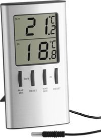 Produktbild: TFA Dostmann 30.1027 Thermometer Silber (metallic) 30.1027
