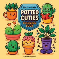 Produktbild: Bold & Easy Potted Cuties Coloring Book