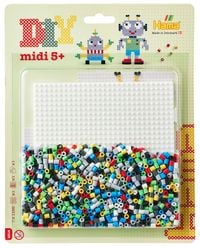 Produktbild: Hama 4218 - DIY B&uuml;gelperlen Midi 5+, Motiv Roboter, ca. 1100 St&uuml;ck