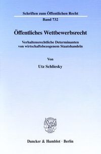 Produktbild: &Ouml;ffentliches Wettbewerbsrecht.