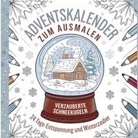 Produktbild: Adventskalender zum Ausmalen: Verzauberte Schneekugeln - 24 Tage Entspannung und Winterzauber