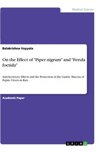 Produktbild: On the Effect of "Piper nigrum" and "Ferula foetida"