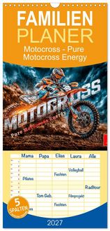 Produktbild: Familienplaner 2027 - Motocross - Pure Motocross Energy mit 5 Spalten (Wandkalender, 21 x 45 cm) CALVENDO