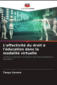 Produktbild: L'effectivit&eacute; du droit &agrave; l'&eacute;ducation dans la modalit&eacute; virtuelle