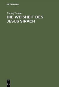 Produktbild: Die Weisheit des Jesus Sirach