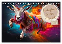 Produktbild: Farbsplash in der Tierwelt (Tischkalender 2026 DIN A5 quer), CALVENDO Monatskalender