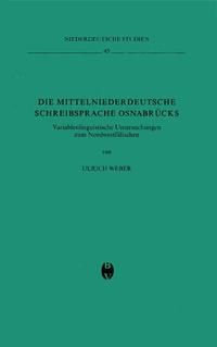 Produktbild: Die mittelniederdeutsche Schreibsprache Osnabr&uuml;cks