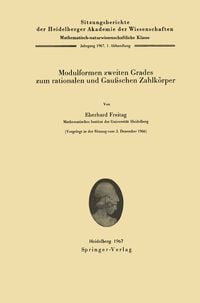 Produktbild: Modulformen zweiten Grades zum rationalen und Gau&szlig;schen Zahlk&ouml;rper