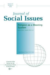 Produktbild: Journal of Social Issues, Religion as a Meaning System