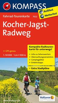 KOMPASS Fahrrad-Tourenkarte Kocher-Jagst-Radweg 1:50.000