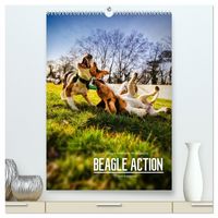 Produktbild: Beagle Action - Wilde Kuscheltiere (hochwertiger Premium Wandkalender 2026 DIN A2 hoch), Kunstdruck in Hochglanz