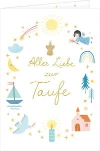 Produktbild: Gru&szlig;karte &ndash; Alles Liebe zur Taufe