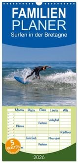 Produktbild: Familienplaner 2026 - Surfen in der Bretagne mit 5 Spalten (Wandkalender, 21 x 45 cm) CALVENDO