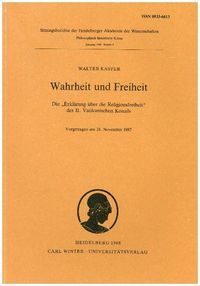 Bild vom Artikel Wahrheit und Freiheit vom Autor Walter Kasper