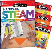 Produktbild: 180 Days(tm) Steam, Science, Math, & Problem Solving Grade 1: 4-Book Set