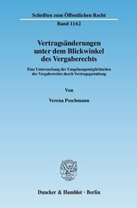 Produktbild: Vertrags&auml;nderungen unter dem Blickwinkel des Vergaberechts.