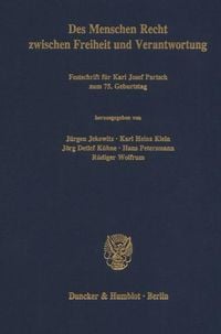 Produktbild: Des Menschen Recht zwischen Freiheit und Verantwortung.