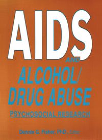 Produktbild: AIDS and Alcohol/Drug Abuse