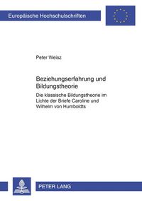 Produktbild: Beziehungserfahrung und Bildungstheorie