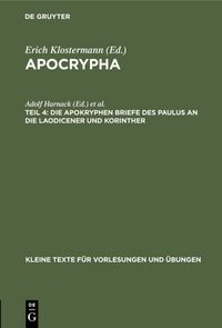Produktbild: Die apokryphen Briefe des Paulus an die Laodicener und Korinther