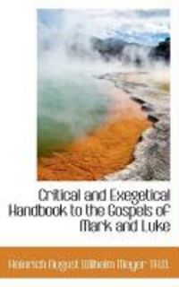 Produktbild: Critical and Exegetical Handbook to the Gospels of Mark and Luke