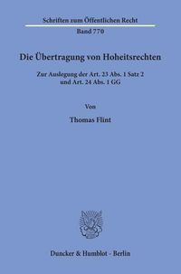 Produktbild: Die &Uuml;bertragung von Hoheitsrechten.