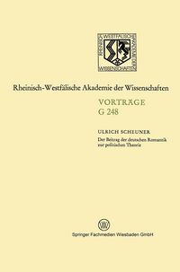 Produktbild: Der Beitrag der deutschen Romantik zur politischen Theorie