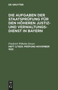 Produktbild: Pr&uuml;fung November 1925