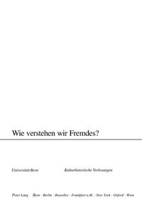 Produktbild: Wie verstehen wir Fremdes?