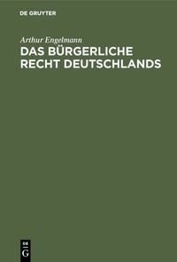 Produktbild: Das b&uuml;rgerliche Recht Deutschlands