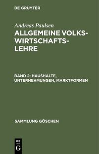 Produktbild: Haushalte, Unternehmungen, Marktformen