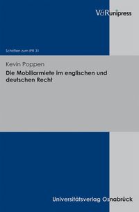 Produktbild: Die Mobiliarmiete im englischen und deutschen Recht